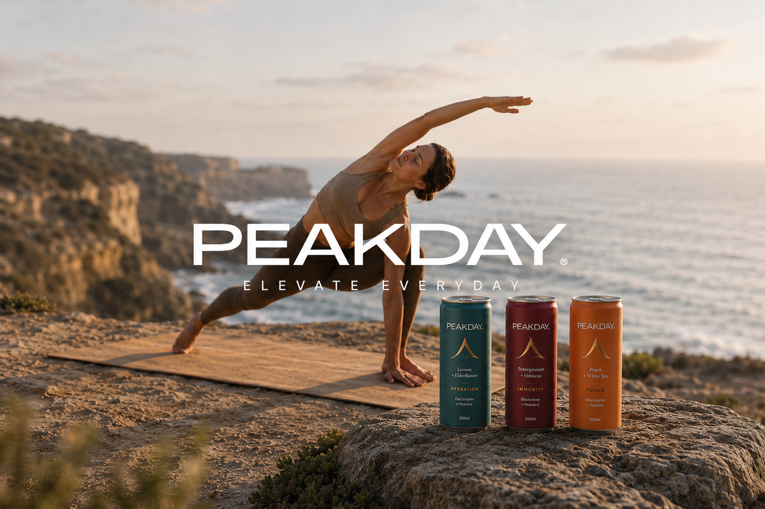 Peakday lifestyle — yoga by the coast